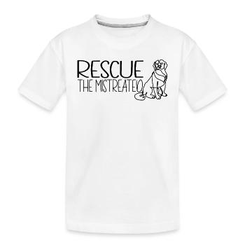 Sauvez le sauvetage du chien maltraité - T-shirt bio Premium Enfant - blanc - Devant