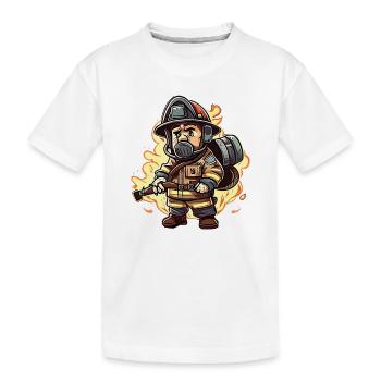 Style Fireman Cartoon - T-shirt bio Premium Enfant - blanc - Devant