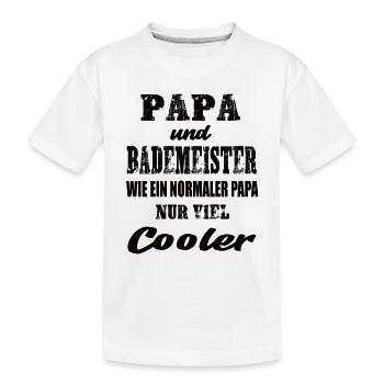 Papa und Bademeister - Kinder Premium Bio T-Shirt - Weiß - Vorne