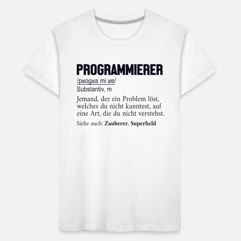 Programmierer Definition Developer Coder Kinder Premium Bio T-Shirt
