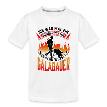 Galabauer war mal jung Gärtner Landschaftsbauer - Kinder Premium Bio T-Shirt - Weiß - Vorne
