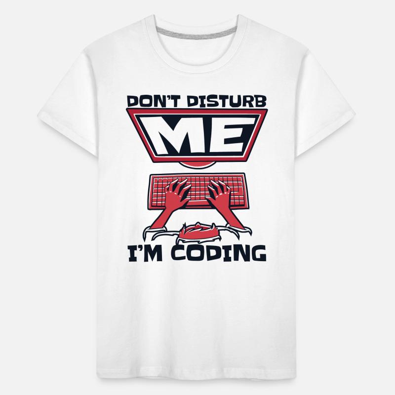 Ne me dérangez pas, je code un codeur développeur T-shirt bio Premium Enfant