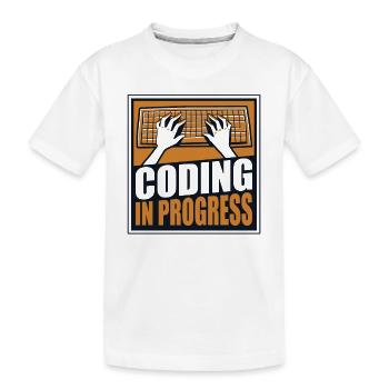 Codage en cours Ingénieur logiciel Développeur - T-shirt bio Premium Enfant - blanc - Devant