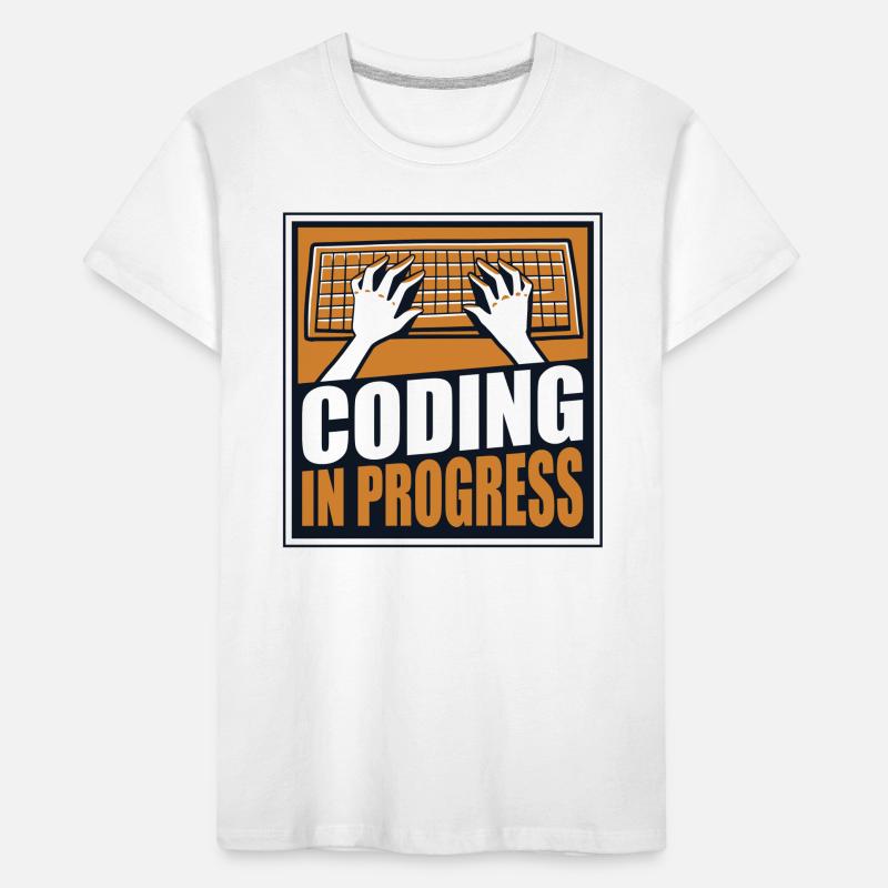 Coding In Progress Software Engineer Developer Kids' Premium Organic T-Shirt