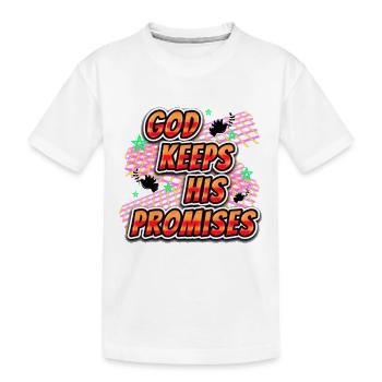 Dieu tient ses promesses - T-shirt bio Premium Enfant - blanc - Devant