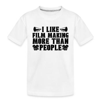 J’aime faire des films plus cinéaste cinéaste - T-shirt bio Premium Enfant - blanc - Devant