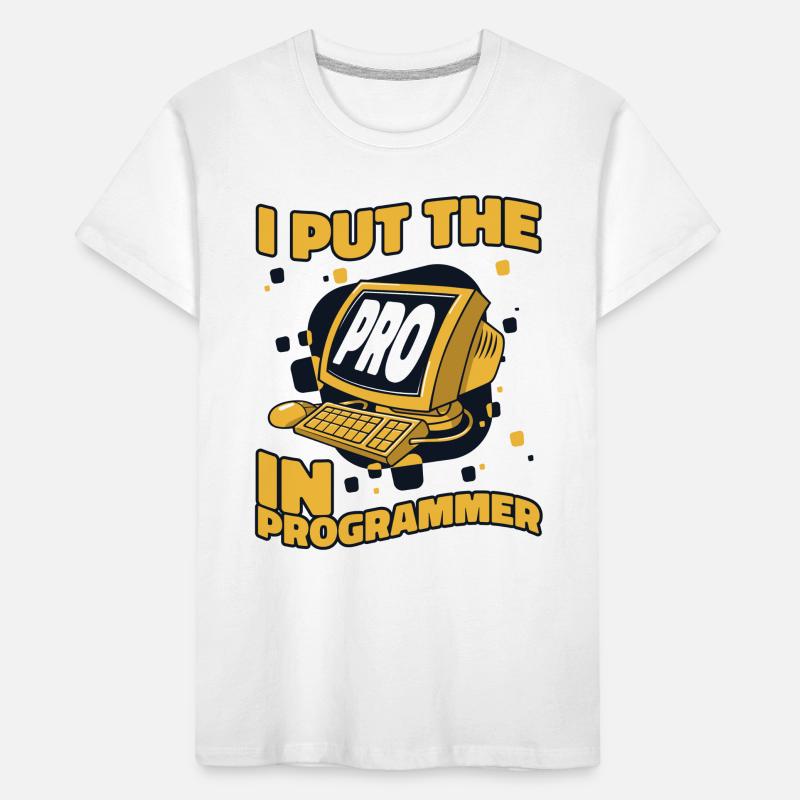 I Put The Pro In Programmer Developer Coder Kids' Premium Organic T-Shirt