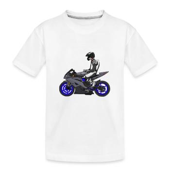 Moto Lifestyle / Moto / Moto motard - T-shirt bio Premium Enfant - blanc - Devant