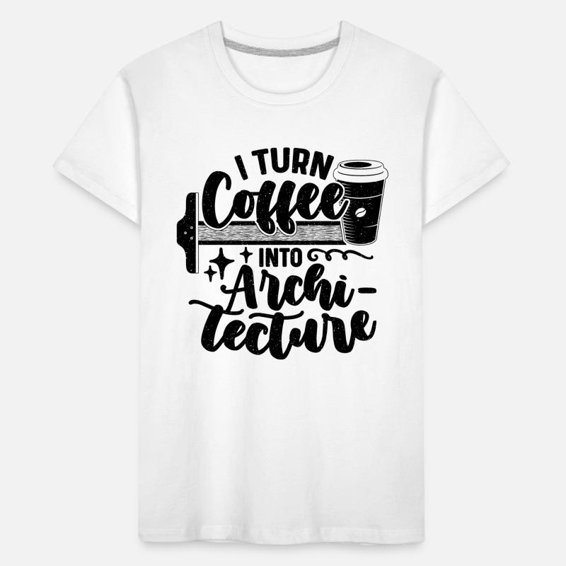 Je transforme le café en architecte constructeur d’architectes T-shirt bio Premium Enfant