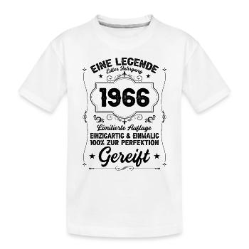 establishes 1966 - aged to perfection - Kinder Premium Bio T-Shirt - Weiß - Vorne