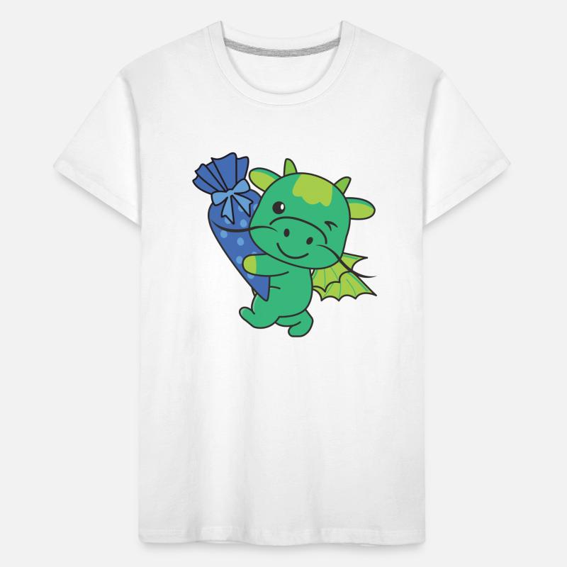 bye bye kindergarten hello school dragon Kids' Premium Organic T-Shirt