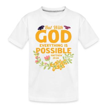 Jésus Dieu Bible Chrétienne Verset Don - T-shirt bio Premium Enfant - blanc - Devant