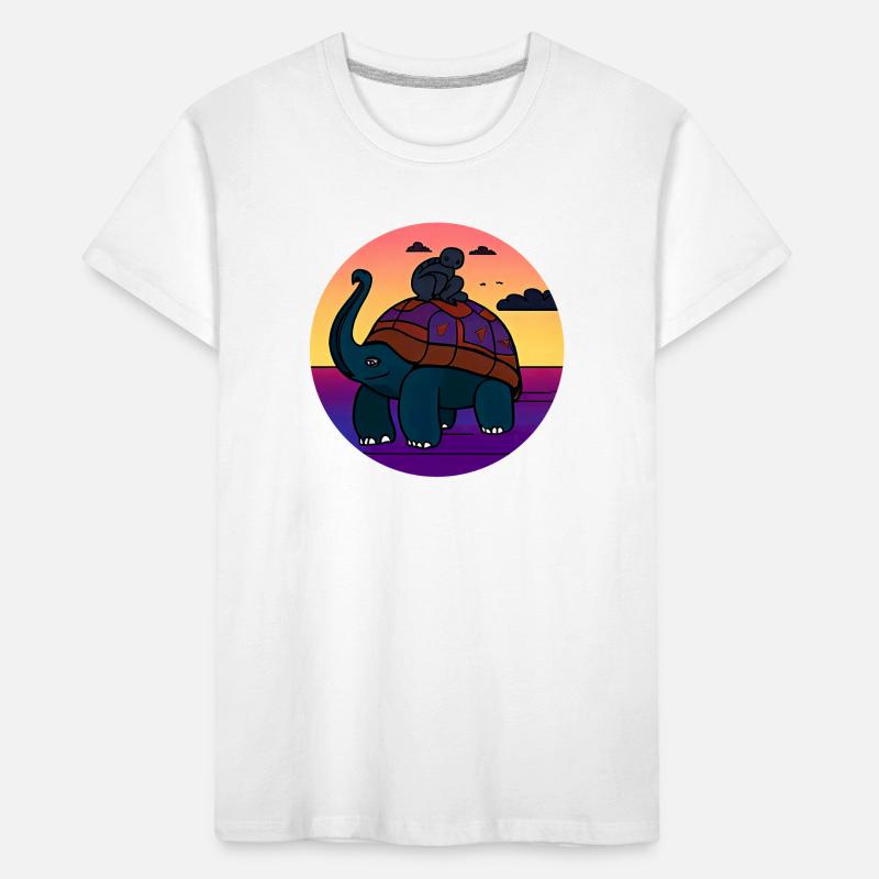 turtle elephant monkey mythical creature Kids' Premium Organic T-Shirt