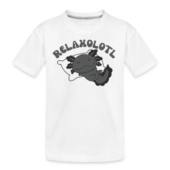 Relaxolotl Axolotl amoureux doux animaux relax - T-shirt bio Premium Enfant - blanc - Devant