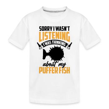 Penser au poisson-globe Poisson-globe géant - T-shirt bio Premium Enfant - blanc - Devant