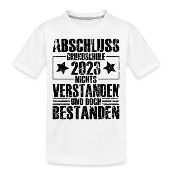 Abschluss 2023 Grundschule - Kinder Premium Bio T-Shirt - Weiß - Vorne
