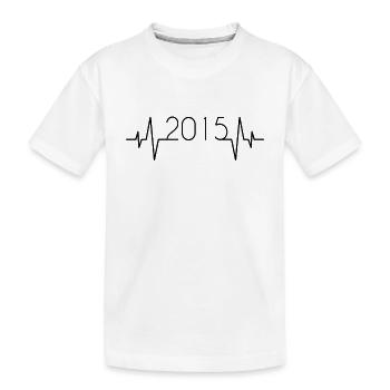 2015 Herzschlag - Kinder Premium Bio T-Shirt - Weiß - Vorne