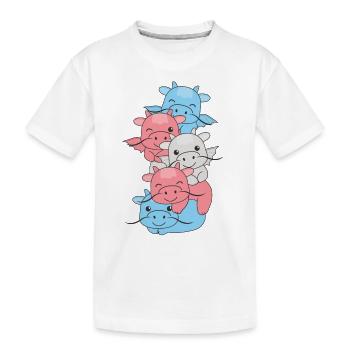 Transgender Flag Pride LGBTQ Cute Dragon Stack - T-shirt bio Premium Enfant - blanc - Devant
