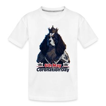 King's Coronation Day May 6th, 2023 Celebration - Kinder Premium Bio T-Shirt - Weiß - Vorne