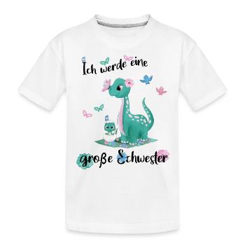 Ich Werde Eine Große Schwester 2025 - Kinder Premium Bio T-Shirt - Weiß - Vorne