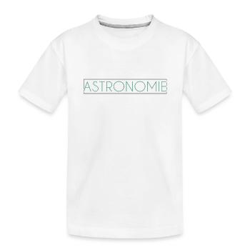 Astronomie Schriftzug - Kinder Premium Bio T-Shirt - Weiß - Vorne