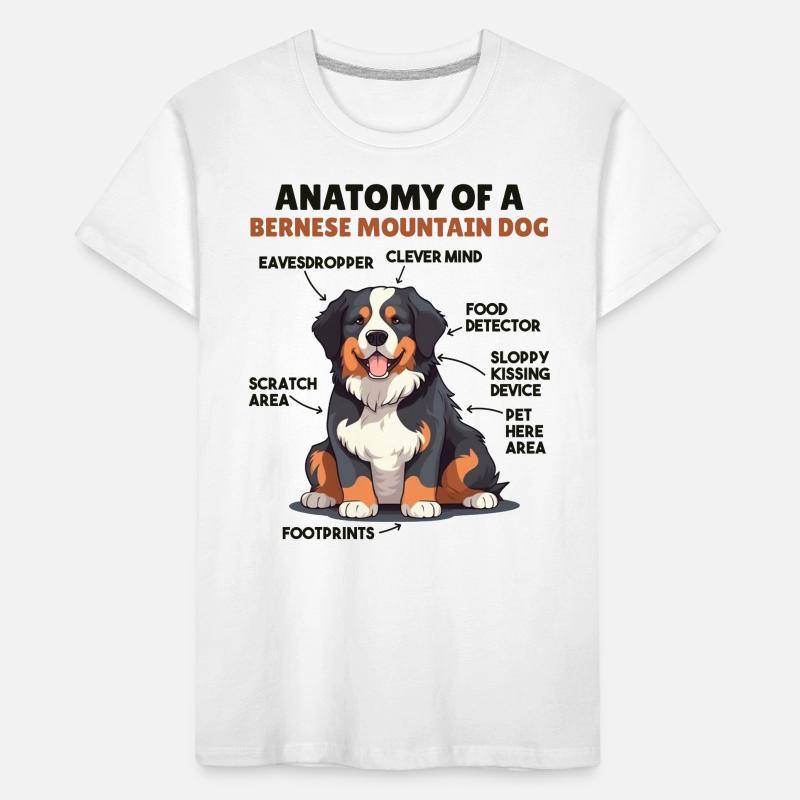 Explication du chien Anatomie d’un bouvier bernois T-shirt bio Premium Enfant