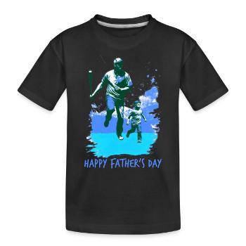 Baseball Vatertag Muttertag Geschenkidee - Kinder Premium Bio T-Shirt - Schwarz - Vorne