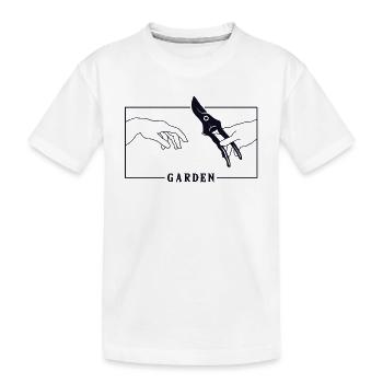Michelangelo Creation of Adam Garden Horticulture - Kids' Premium Organic T-Shirt - white - Front