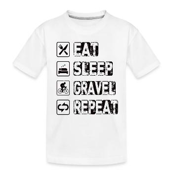 Manger Sommeil Gravier Répéter - T-shirt bio Premium Enfant - blanc - Devant