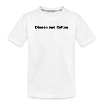 Feuerwehr - Dienen und Retten - Kinder Premium Bio T-Shirt - Weiß - Vorne
