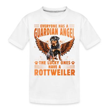 Ange gardien Rottweiler - T-shirt bio Premium Enfant - blanc - Devant