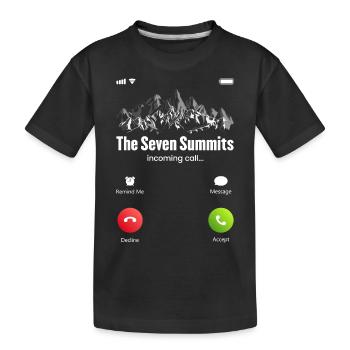 The Seven Summits Incoming Call - Kids' Premium Organic T-Shirt - black - Front