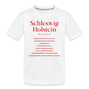 Schleswig Holstein Definition Plattdeutsch - Kinder Premium Bio T-Shirt - Weiß - Vorne