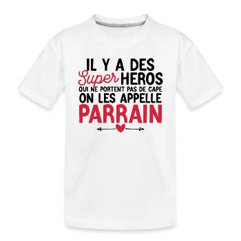 Super-héros sans cape : Les Parrains - T-shirt bio Premium Enfant - blanc - Devant