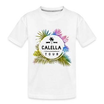 Calella Tour Travel coloré - T-shirt bio Premium Enfant - blanc - Devant