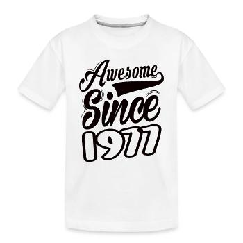 Génial depuis 1977 - T-shirt bio Premium Enfant - blanc - Devant