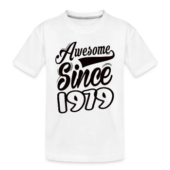 Awesome Since 1979 - Kinder Premium Bio T-Shirt - Weiß - Vorne