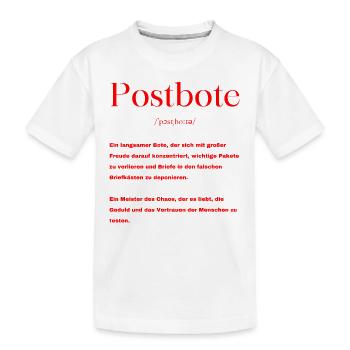 Postbote Definition - Kinder Premium Bio T-Shirt - Weiß - Vorne