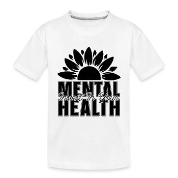Investissez dans votre défenseur de la santé mentale - T-shirt bio Premium Enfant - blanc - Devant
