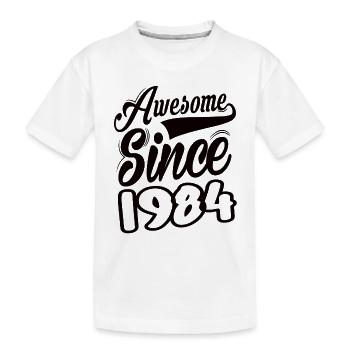 Génial depuis 1984 - T-shirt bio Premium Enfant - blanc - Devant