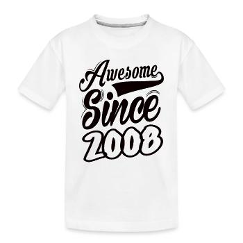 Génial depuis 2008 - T-shirt bio Premium Enfant - blanc - Devant