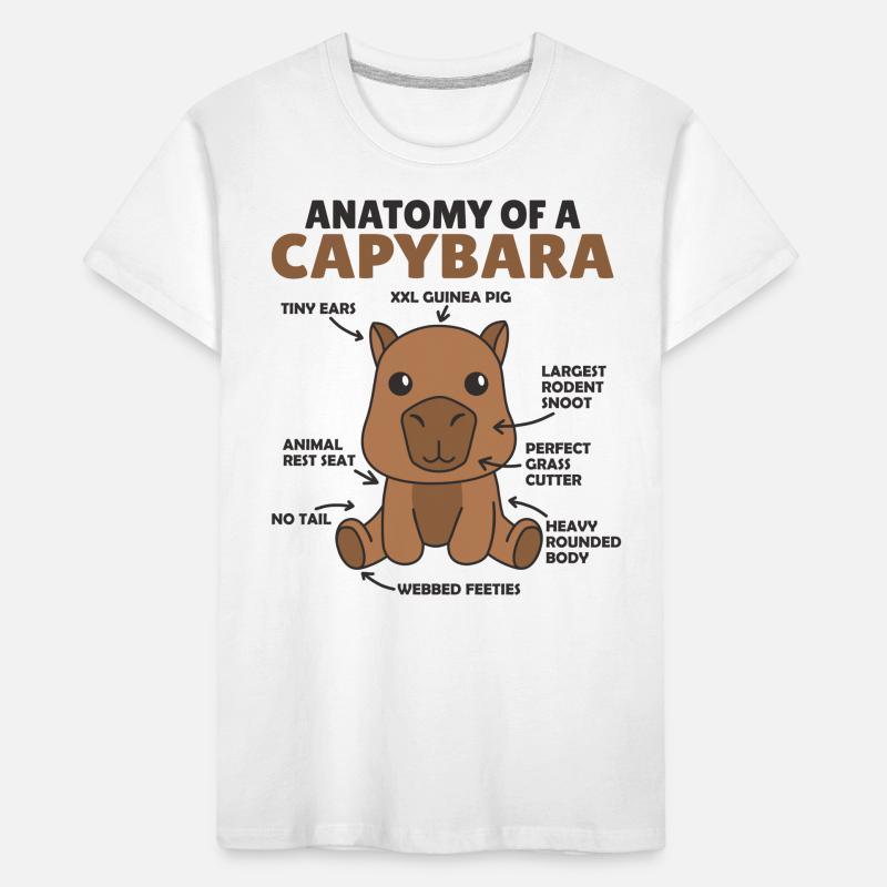 Explication du capybara doux Anatomie d’un capybara T-shirt bio Premium Enfant