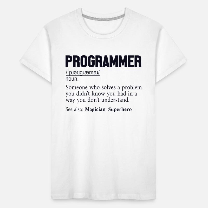 Programmer Definition Softwareentwickler Coder Kinder Premium Bio T-Shirt