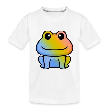 Frog Comic Animal - Kids' Premium Organic T-Shirt - white - Front