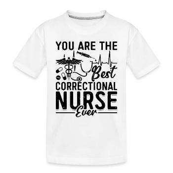 Vous êtes les meilleures infirmières correctionnelles mince argent - T-shirt bio Premium Enfant - blanc - Devant