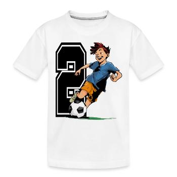Football Anniversaire - garçon de 2 ans - 2. - T-shirt bio Premium Enfant - blanc - Devant