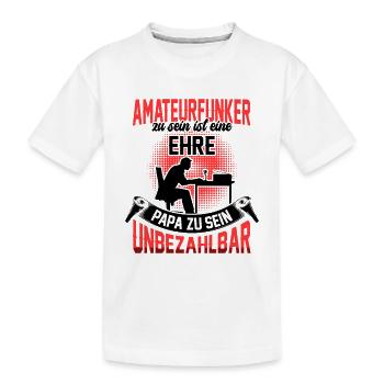 Amateurfunker sein ist eine Ehre Funkamateur - Kinder Premium Bio T-Shirt - Weiß - Vorne