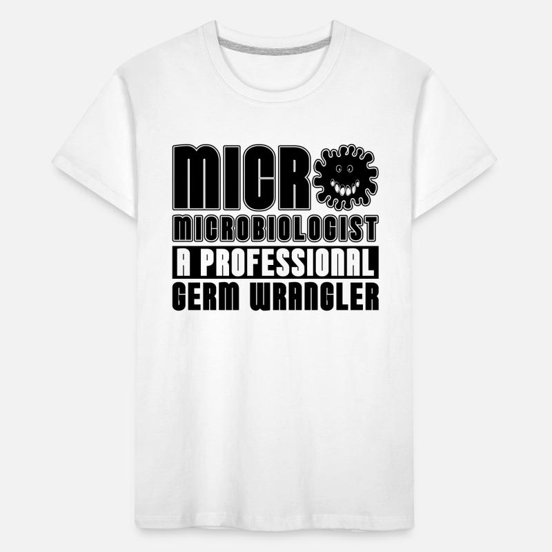 Microbiologiste Un microscope bactérien professionnel T-shirt bio Premium Enfant