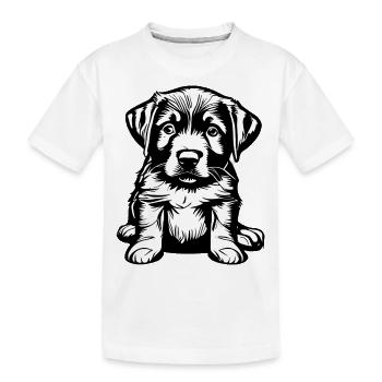 Puppy Labrador owner Labrador Retriever - Kids' Premium Organic T-Shirt - white - Front