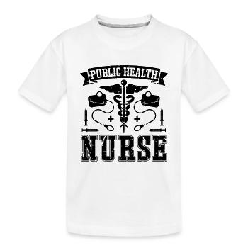 Infirmière en santé publique Virologue Travailleur de la santé - T-shirt bio Premium Enfant - blanc - Devant